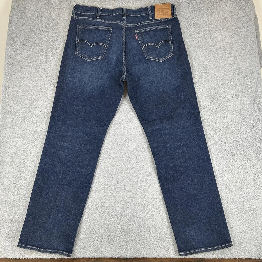 Levis 541 Jeans Mens 40x34 Blue Denim Taper Stretch Premium Big‎ E